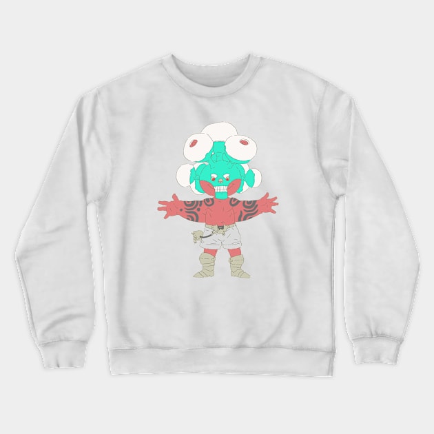 Smiling kido demon Crewneck Sweatshirt by Luc de Haan